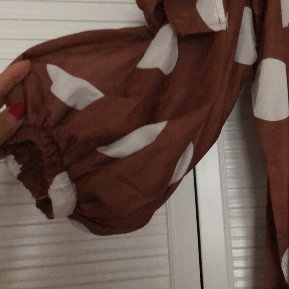 Off shoulder puff sleeves dress polka dot S/M - Picture 4 of 4